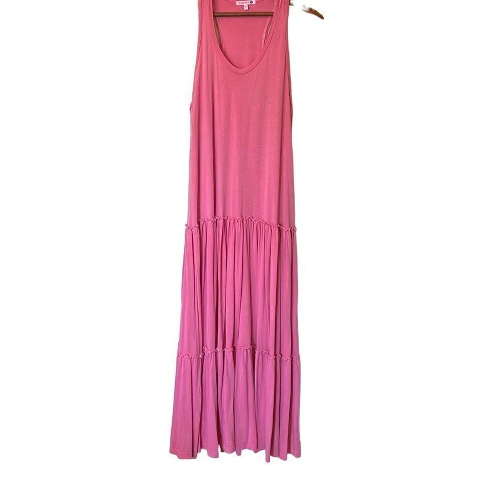 Sundry Cotton Blend Racerback Maxi Dress
